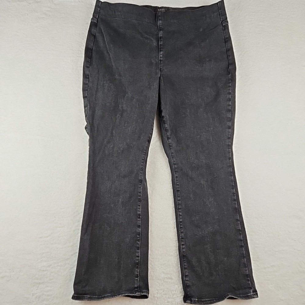 NYDJ Jeans Size 1X Petite P1X (14WP-18WP) Stretch Pull On Blue Denim Lift Tuck